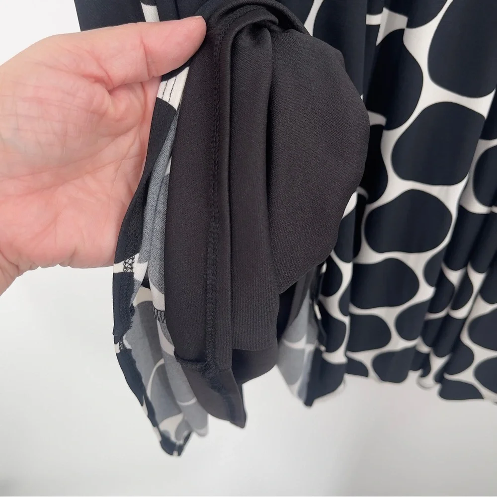 Jones Wear Black & White Polka Dot Spaghetti Strap Midi Party Dress